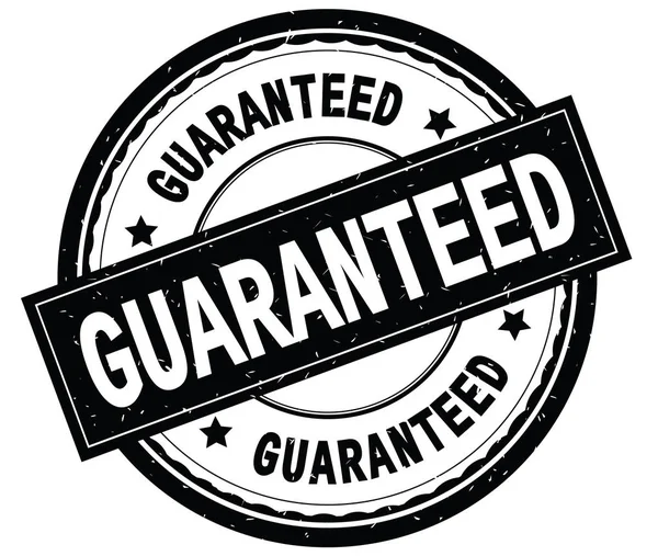 GUARANTEED written text on black round rubber stamp. — Stock Photo, Image