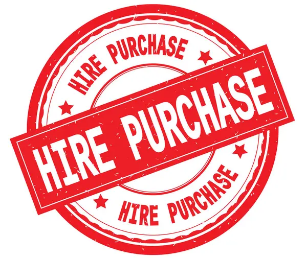 HIRE PURCHASE written text on red round rubber stamp. — Stock Photo, Image