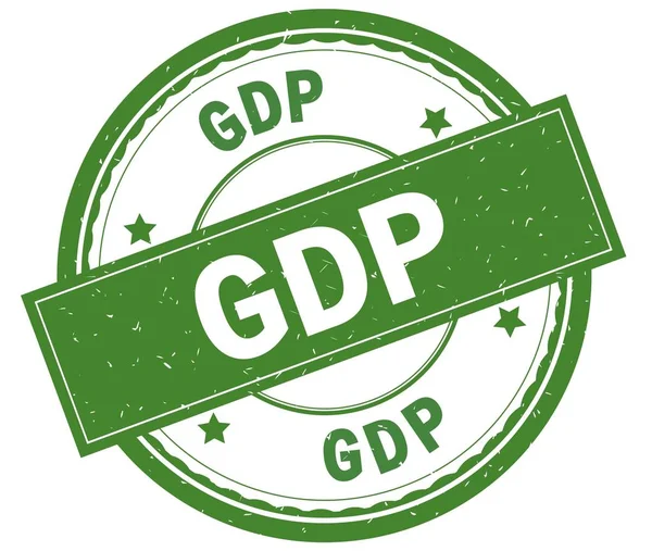 PIB, texto escrito sobre sello de caucho redondo verde . —  Fotos de Stock