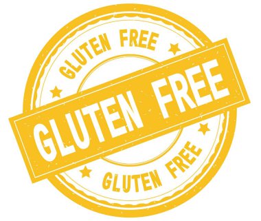 Gluten Free, sarı yuvarlak pencere boyutu üzerinde yazılı metin.
