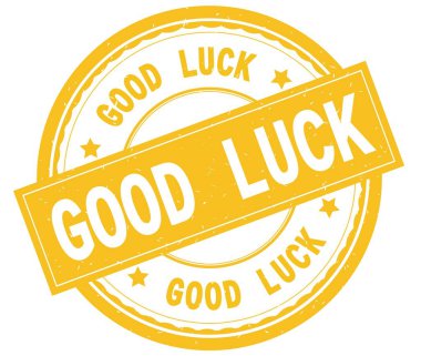 İyi şanslar, sarı yuvarlak pencere boyutu üzerinde yazılı metin.