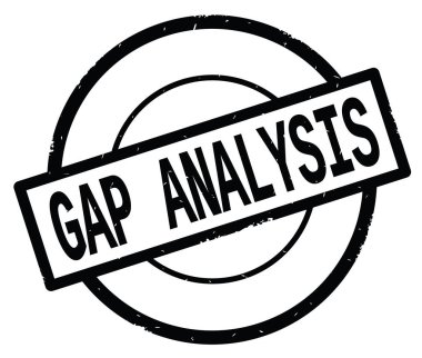 Siyah daire basit damgası yazılmış gap analizi metni.
