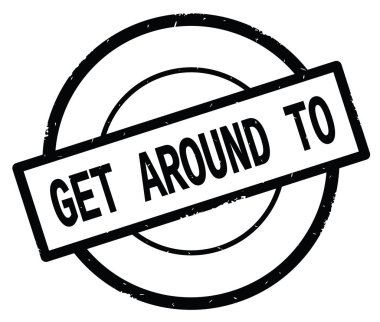 Siyah daire basit damgası yazılmış metni etrafında almak.