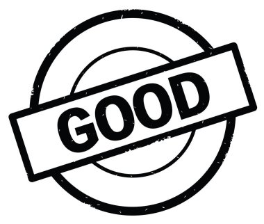 Siyah daire basit damgası yazılmış iyi metni.