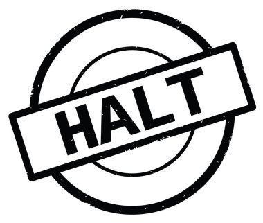 Siyah daire basit damgası yazılmış metni, durdurmak.