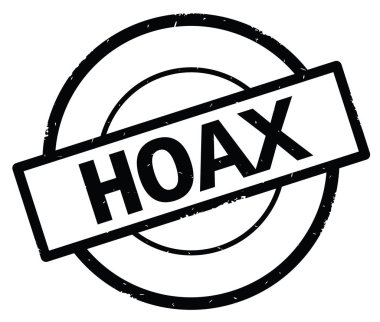 Siyah daire basit damgası yazılmış aldatmaca metni.