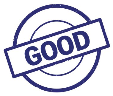 Mavi daire basit damgası yazılmış iyi metni.