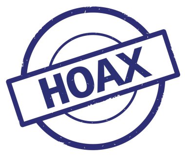 Aldatmaca metin, mavi daire basit damga yazılmış.