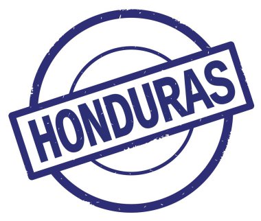 Honduras metin, mavi daire basit damga yazılmış.