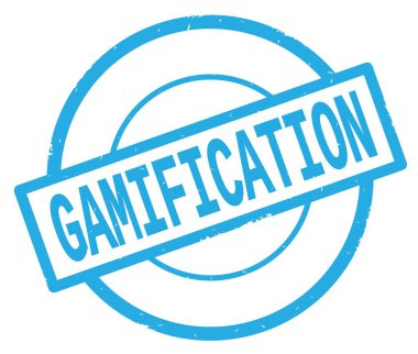 Gamification metin, camgöbeği basit daire damga yazılmış.