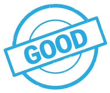 İyi metin, camgöbeği basit daire damga yazılmış.