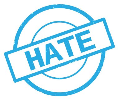 Camgöbeği basit daire damgası yazılmış metni, nefret.