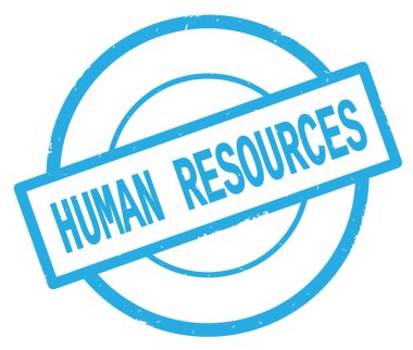 İnsan kaynakları metin, camgöbeği basit daire damga yazılmış.