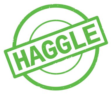 Yeşil Daire basit damgası yazılmış metni, pazarlık.