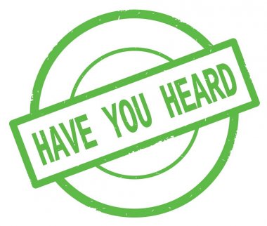 Yeşil Daire basit damgası yazılmış metni, duydum var.