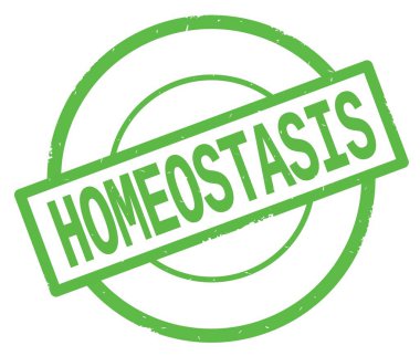 Yeşil Daire basit damgası yazılmış homeostazı metni.