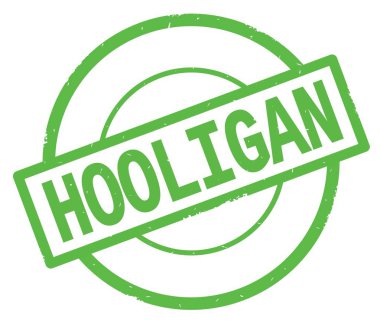 Holigan metin, yeşil daire basit damga yazılmış.