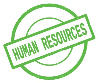 İnsan kaynakları metin, yeşil daire basit damga yazılmış.