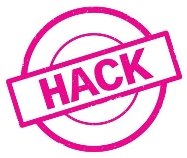 Pembe daire basit damgası yazılmış metni, kesmek.