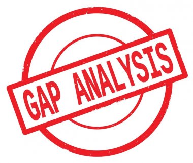 Kırmızı daire basit damgası yazılmış gap analizi metni.
