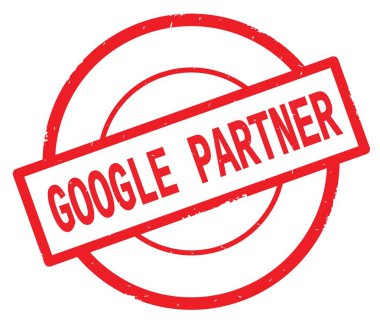Google ortağı metin, kırmızı daire basit damga yazılmış.