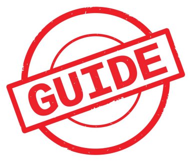 Kılavuzu metin, kırmızı daire basit damga yazılmış.