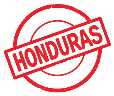 Honduras metin, kırmızı daire basit damga yazılmış.