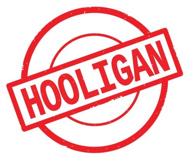 Holigan metin, kırmızı daire basit damga yazılmış.