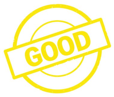 Sarı daire basit damgası yazılmış iyi metni.