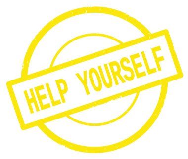 Sarı daire basit damgası yazılmış metni, buyur.