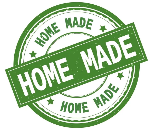 Home Made, skriven text på grön rund stämpel. — Stockfoto