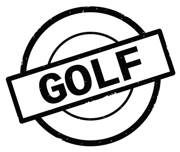 Golf szöveg, a bélyeg fekete egyszerű kör. — Stock Fotó