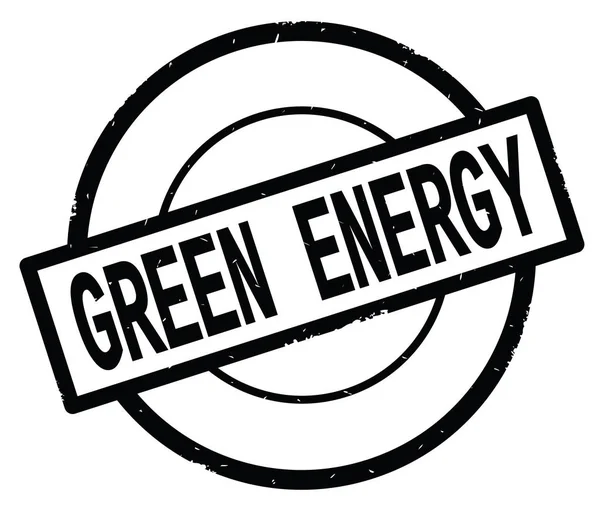 ENERGIA VERDE texto, escrito em preto carimbo simples círculo . — Fotografia de Stock