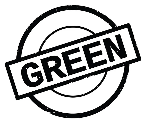 Текст GREEN, написаний на чорній простій марці кола . — стокове фото