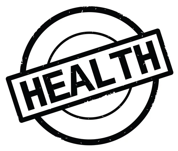 Zdrowia tekst, napisany na znaczku czarny prosty koło. — Zdjęcie stockowe