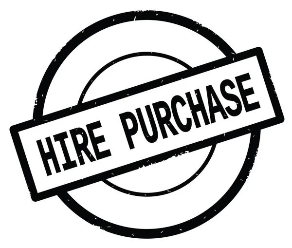 HIRE PURCHASE text, written on black simple circle stamp. — Stock Photo, Image