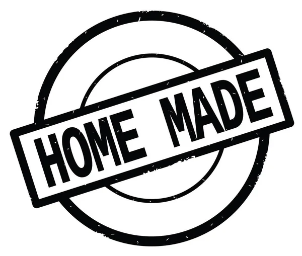 Home Made text, skriven på svart enkel cirkel stämpel. — Stockfoto