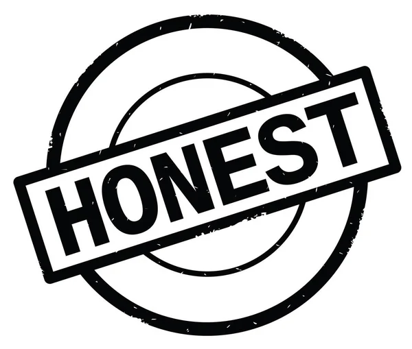 HONEST texto, escrito en negro sello círculo simple . —  Fotos de Stock