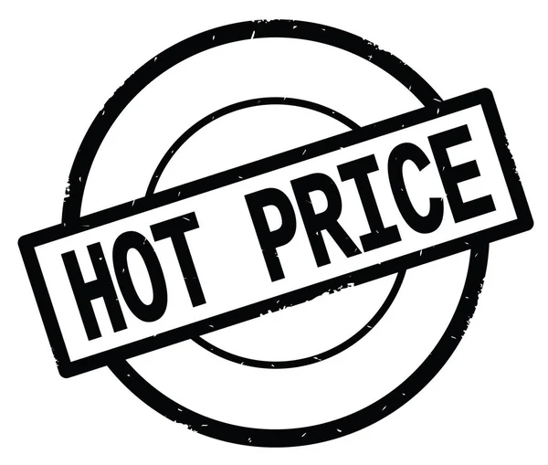 Texto de precio caliente, escrito en negro sello círculo simple . —  Fotos de Stock