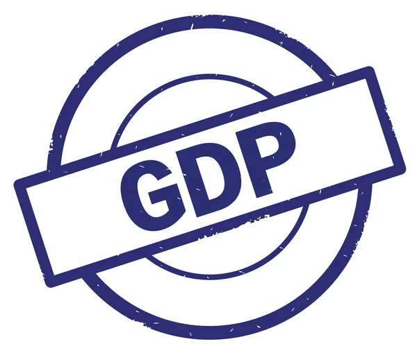 Texto PIB, escrito en azul simple sello círculo . —  Fotos de Stock