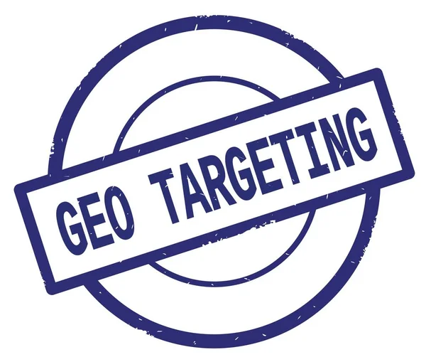 Mavi daire basit damgası yazılmış metni, coğrafi hedefleme.