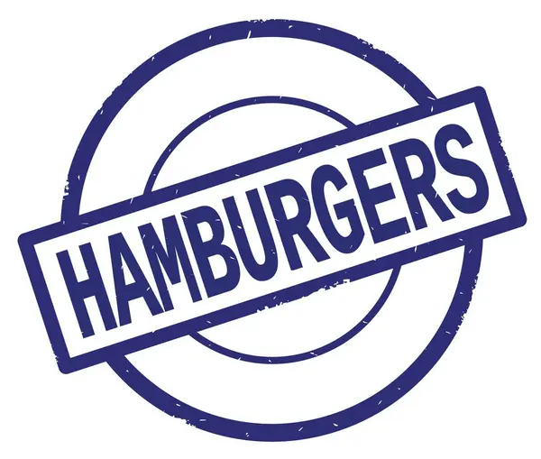 HAMBURGERS texto, escrito en azul simple círculo sello . — Foto de Stock