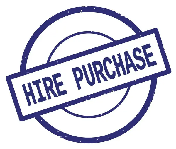 HIRE PURCHASE text, written on blue simple circle stamp. — Stock Photo, Image