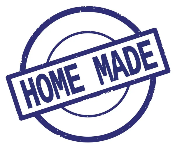 Home Made text, skriven på blå enkel cirkel stämpel. — Stockfoto