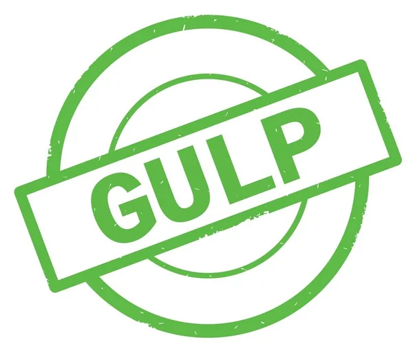 Texto GULP, escrito em verde carimbo círculo simples . — Fotografia de Stock