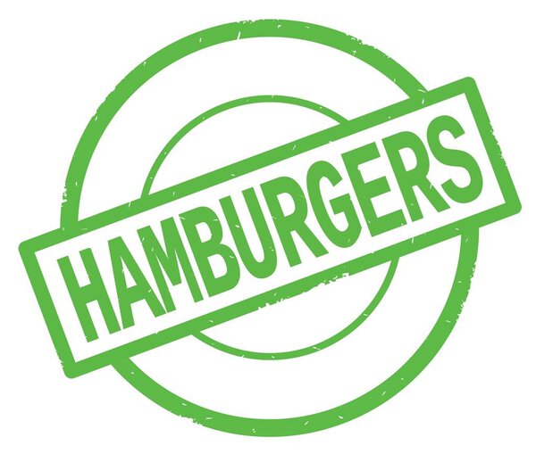 HAMBURGERS text, written on green simple circle stamp.