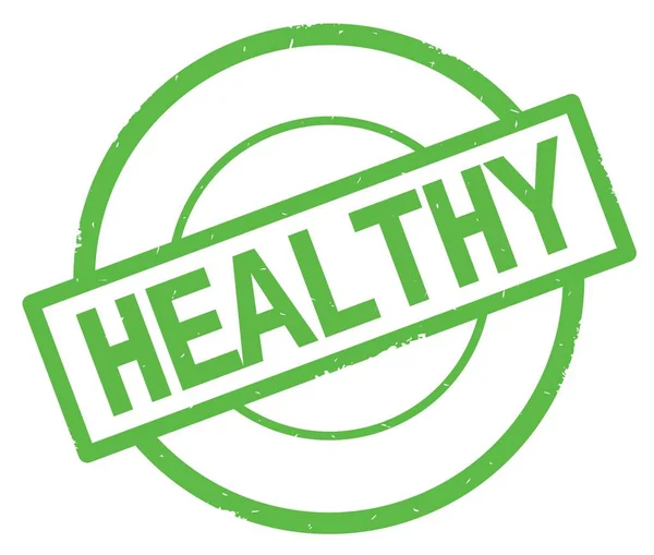 Teks HEALTHY, ditulis pada stempel lingkaran hijau sederhana . — Stok Foto