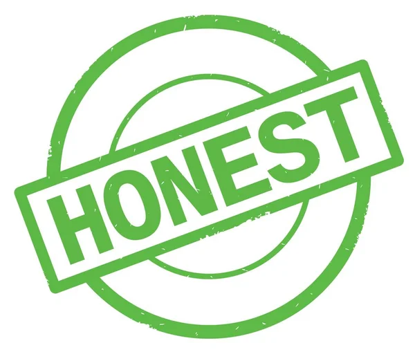 HONEST texto, escrito em verde carimbo círculo simples . — Fotografia de Stock