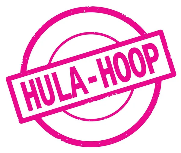 HULA HOOP texto, escrito em rosa carimbo círculo simples . — Fotografia de Stock