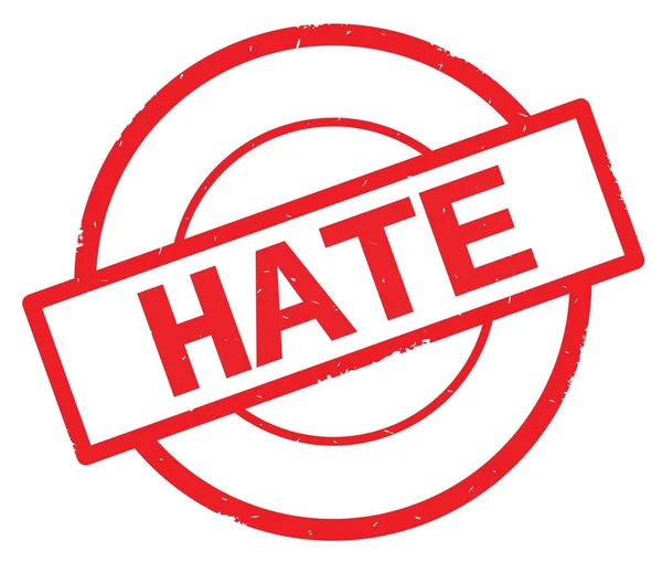 Kırmızı daire basit damgası yazılmış metni, nefret.